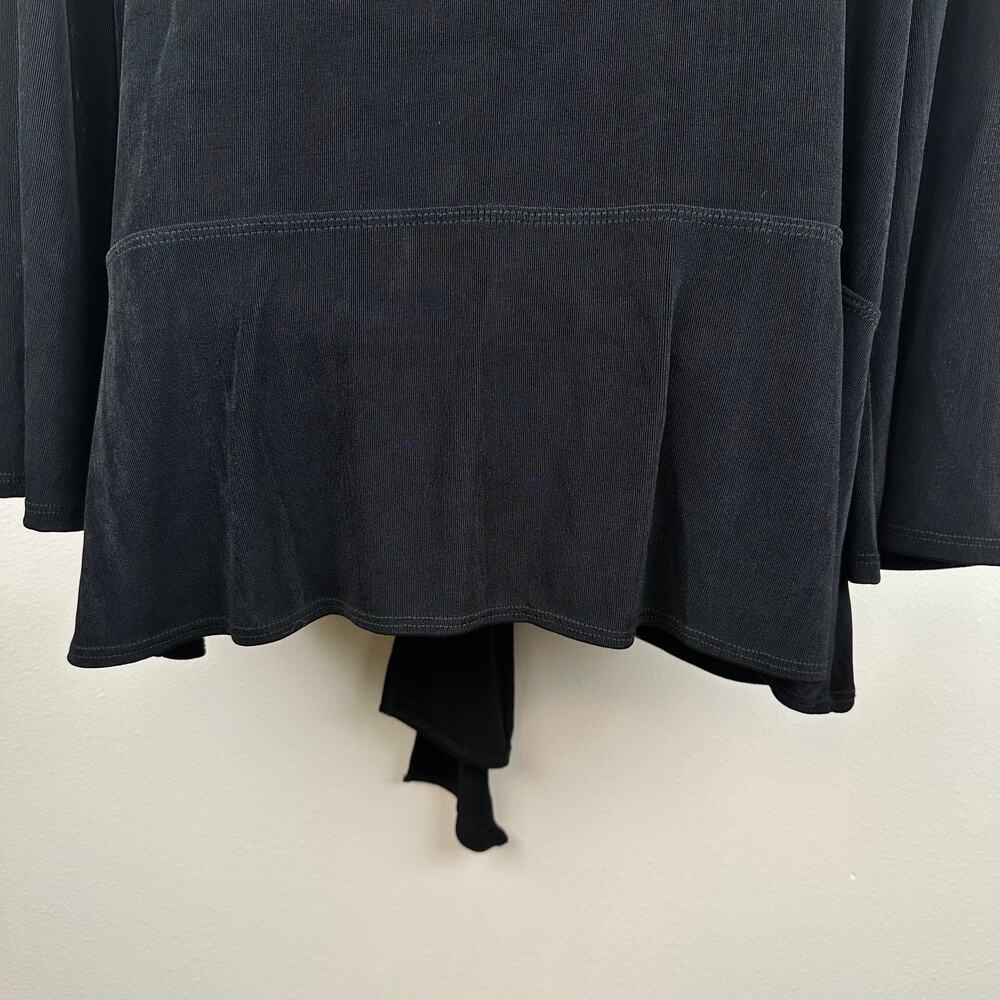 Chico's Travelers Tie Front Cardigan 3/4 Sleeve Black Slinky Chico 3 US XL - Picture 8 of 11